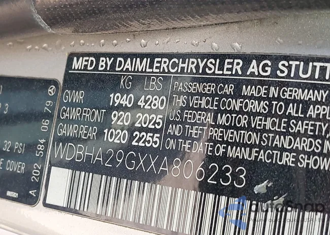 WDBHA29GXXA806233: 40105028