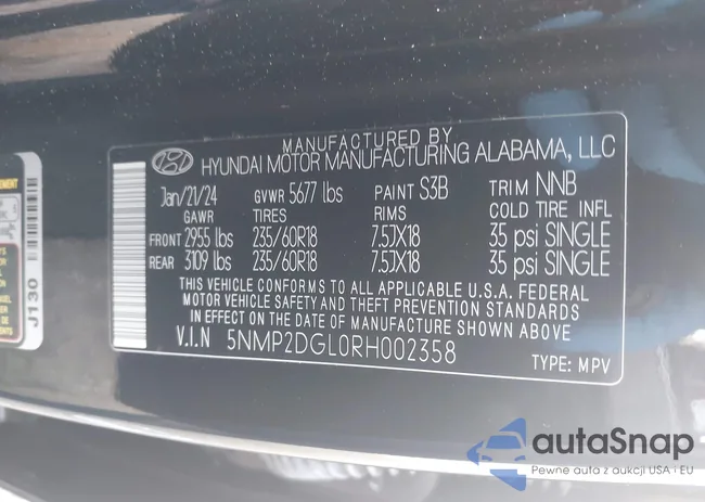 5NMP2DGL0RH002358: 40106205