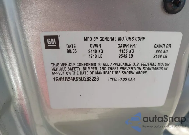 1G4HR54K95U283236: 40109659