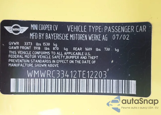 WMWRC33412TE12203: 40109702