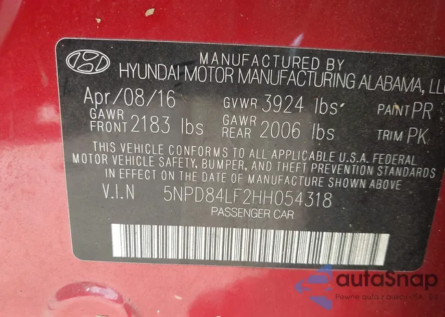 5NPD84LF2HH054318: 40111746