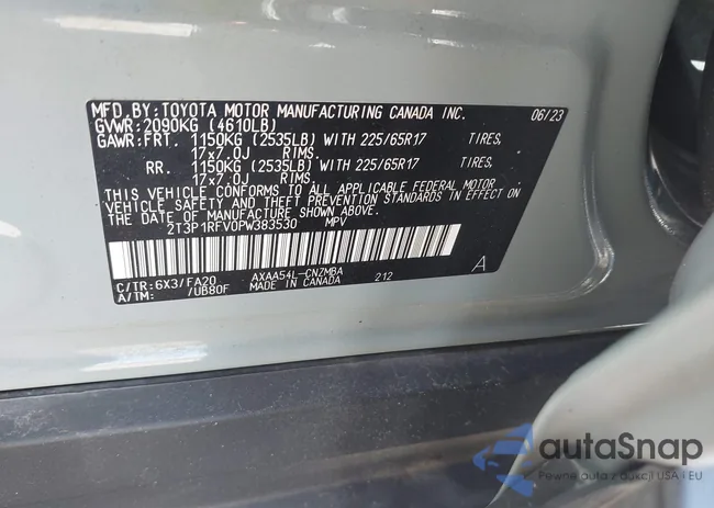 2T3P1RFV0PW383530: 40111987