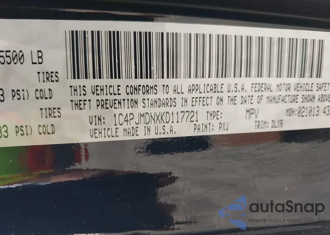 1C4PJMDNXKD117721: 40113091