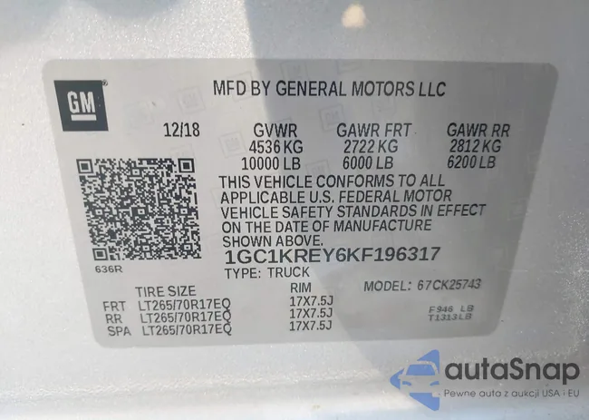 1GC1KREY6KF196317: 40114252