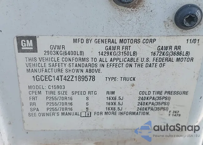 1GCEC14T42Z189578: 40113431