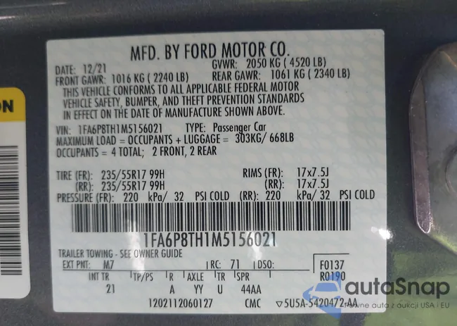 1FA6P8TH1M5156021: 40115950