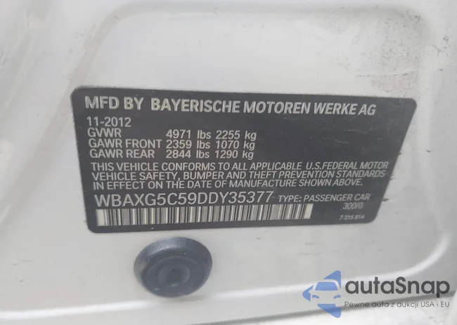 WBAXG5C59DDY35377: 40120329