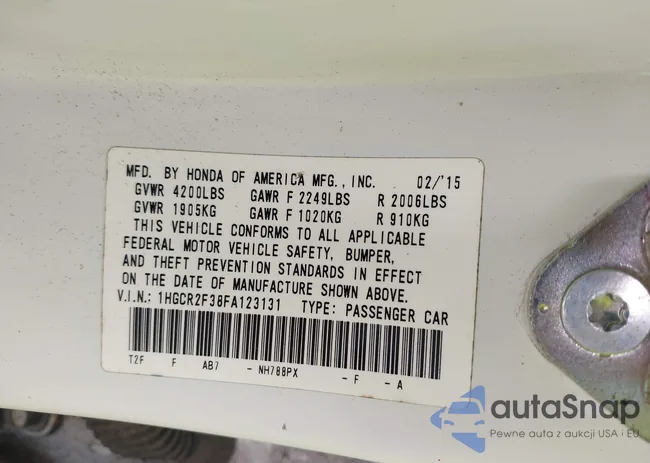 1HGCR2F38FA123131: 40120554