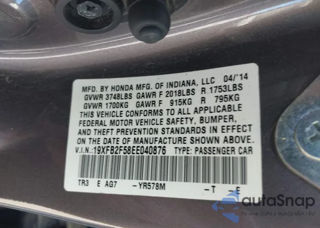 19XFB2F58EE040876: 40121498