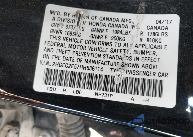 2HGFC2F57HH536114: 40123897