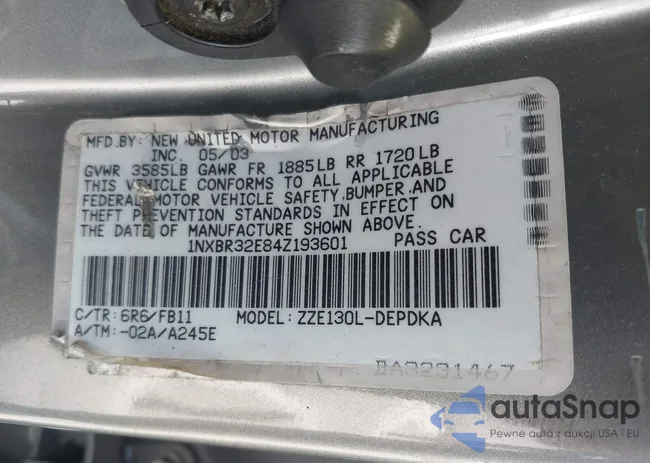 1NXBR32E84Z193601: 40125709