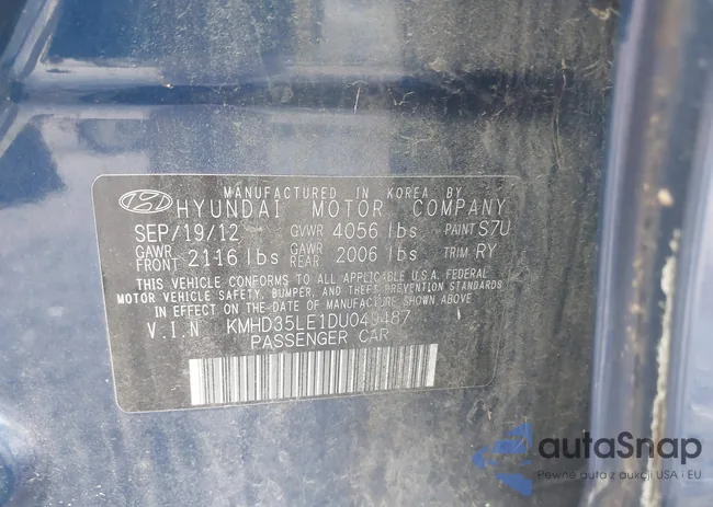 KMHD35LE1DU049487: 40125312