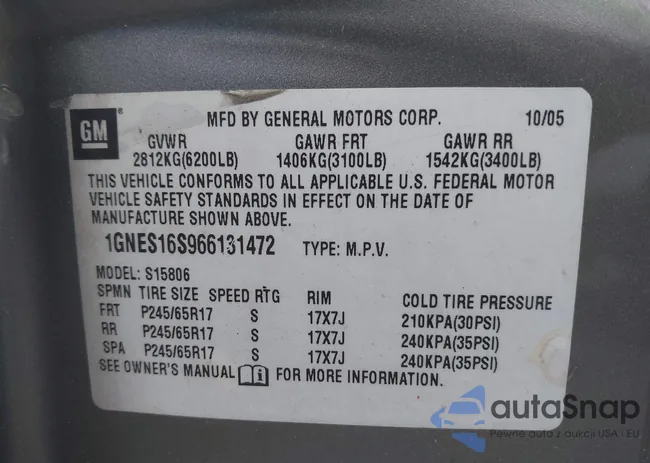 1GNES16S966131472: 40125567