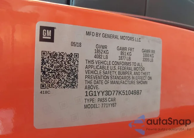 1G1YY3D77K5104987: 40128515