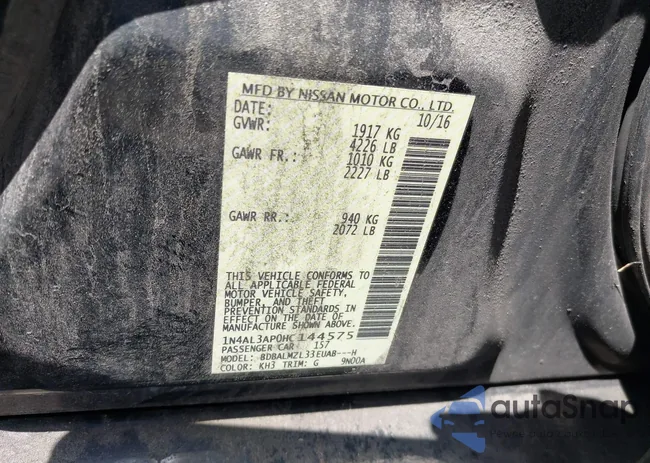 1N4AL3AP0HC144575: 40129580