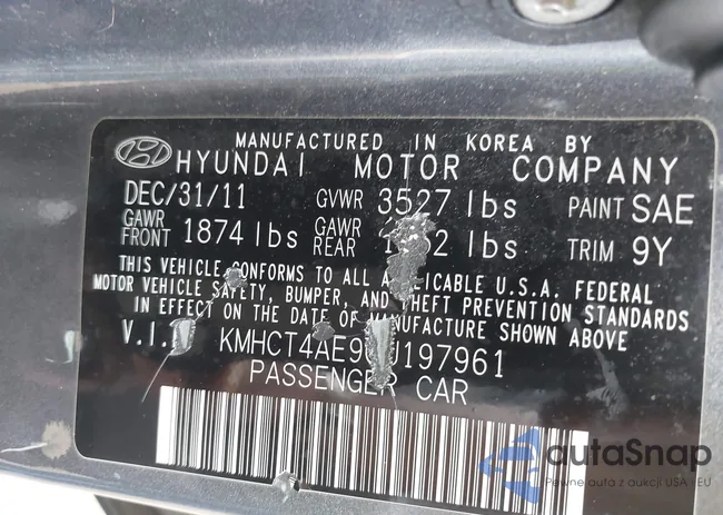 KMHCT4AE9CU197961: 40130294