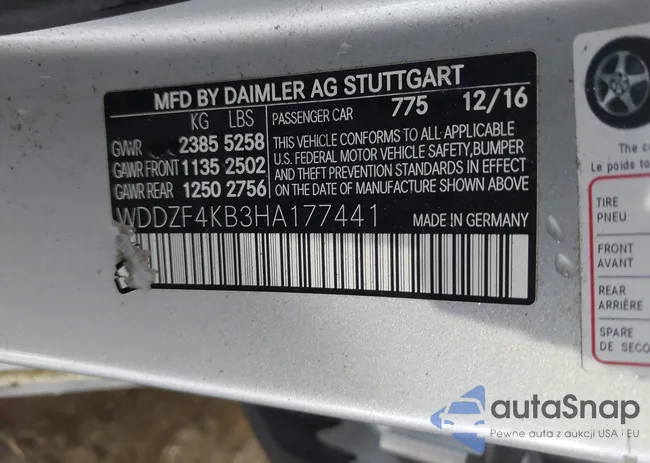 WDDZF4KB3HA177441: 40130305