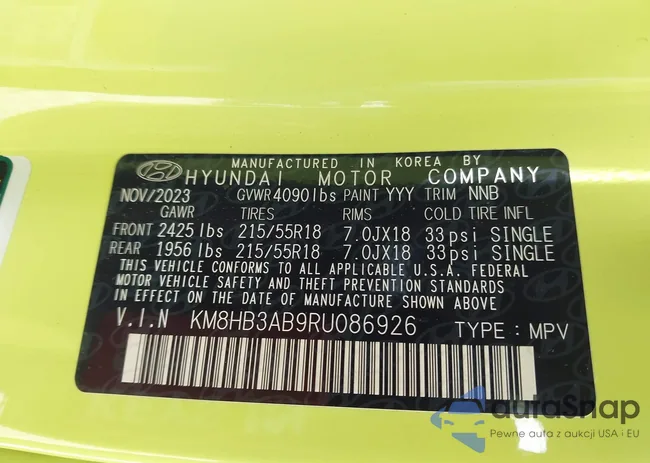 KM8HB3AB9RU086926: 40131631