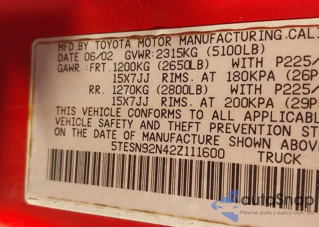 5TESN92N42Z111600: 40132720