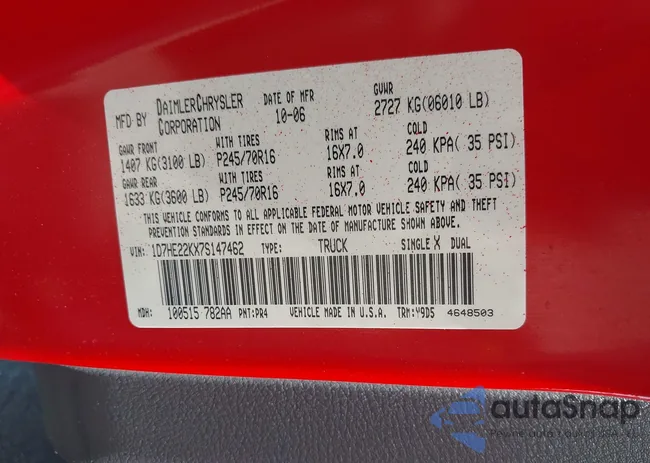 1D7HE22KX7S147462: 40133063