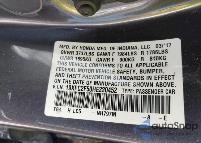 19XFC2F50HE220452: 40132480