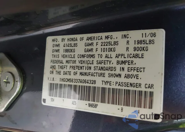 1HGCM56337A064328: 40133605