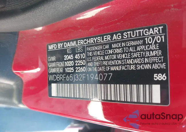 WDBRF65J32F194077: 40137798