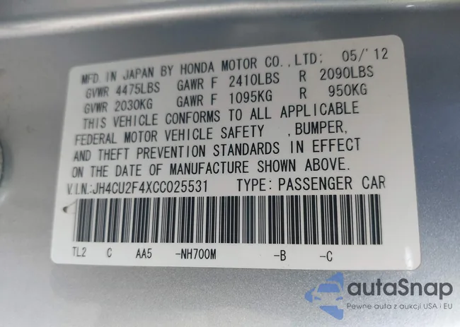 JH4CU2F4XCC025531: 40137799