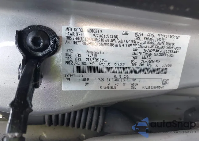 1FADP3K26EL386481: 40138656