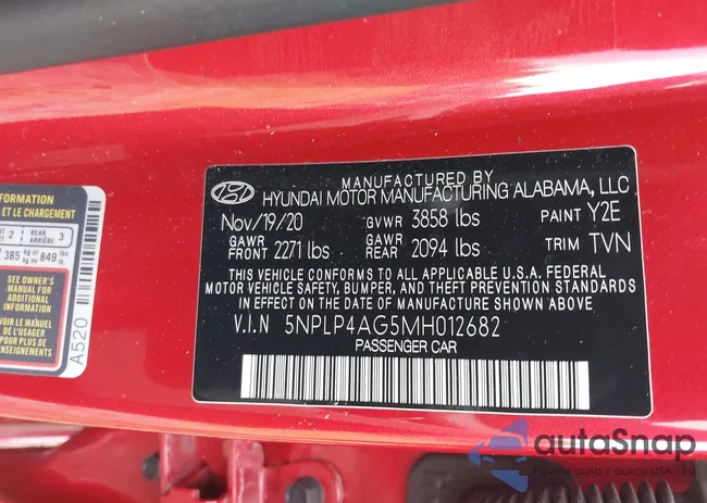 5NPLP4AG5MH012682: 40138835