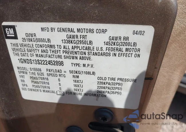 1GNDS13S222452898: 40140490