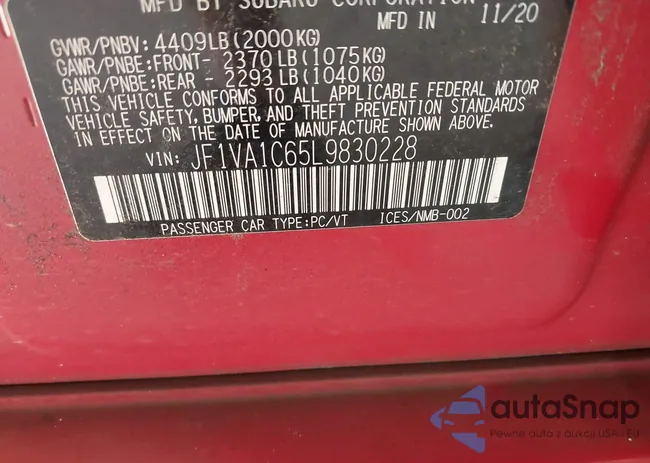 JF1VA1C65L9830228: 40142315