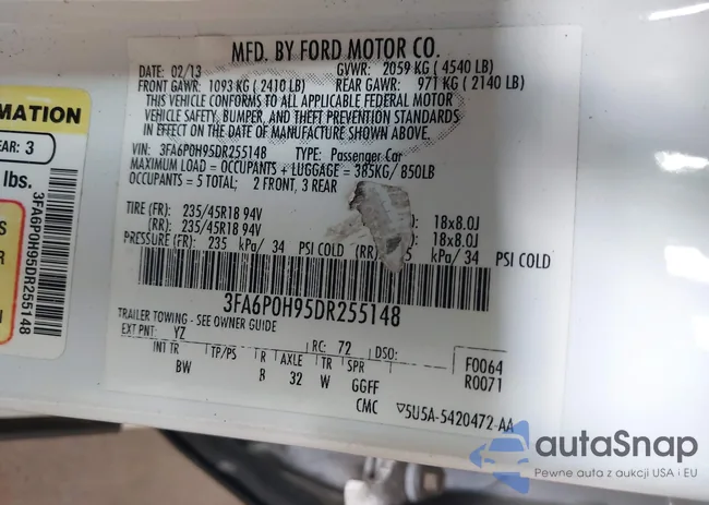 3FA6P0H95DR255148: 40144316