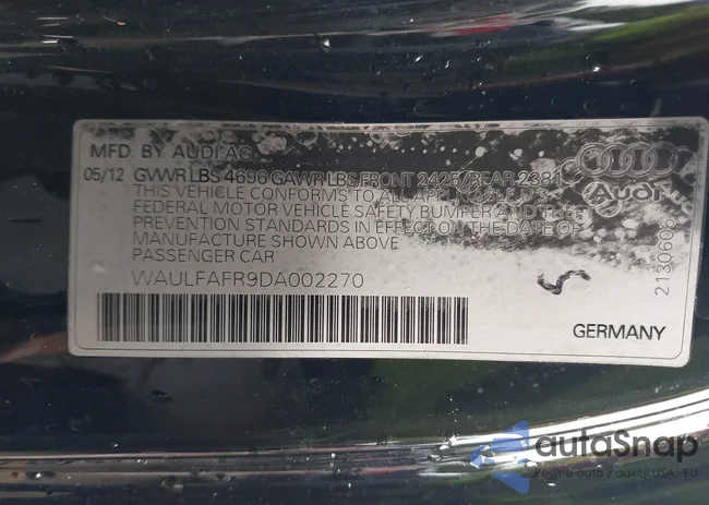 WAULFAFR9DA002270: 40152171