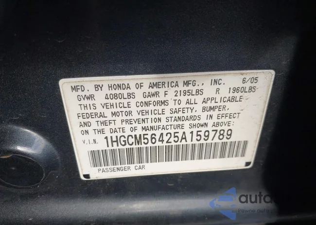 1HGCM56425A159789: 40154555