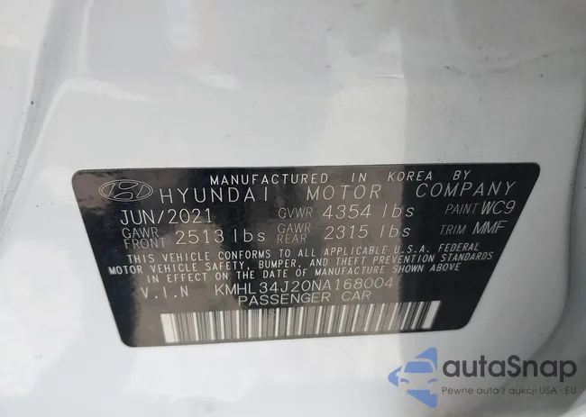 KMHL34J20NA168004: 40158970