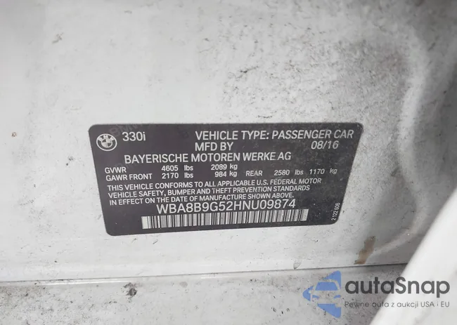 WBA8B9G52HNU09874: 40158008