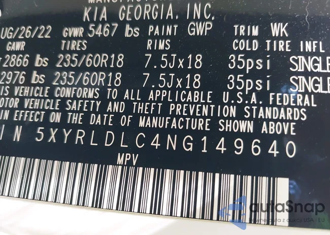 5XYRLDLC4NG149640: 40164792