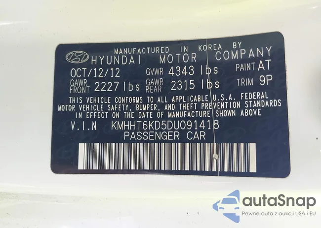 KMHHT6KD5DU091418: 40165617