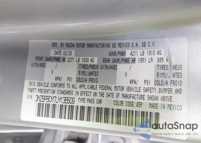 3MZBPBCM7LM136509: 40165939