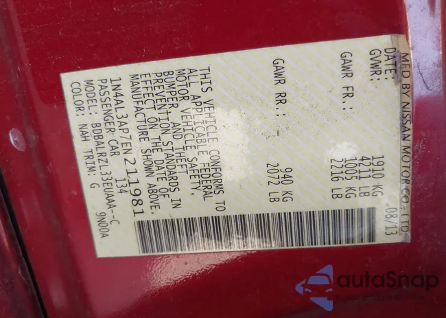 1N4AL3AP7EN211981: 40168993