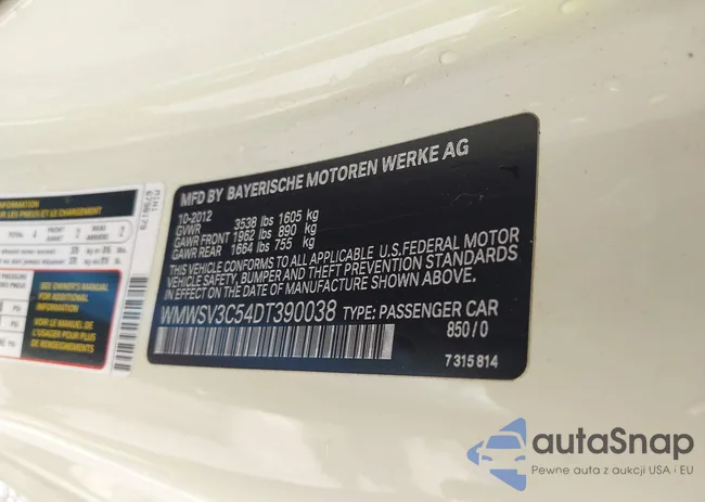 WMWSV3C54DT390038: 40169329