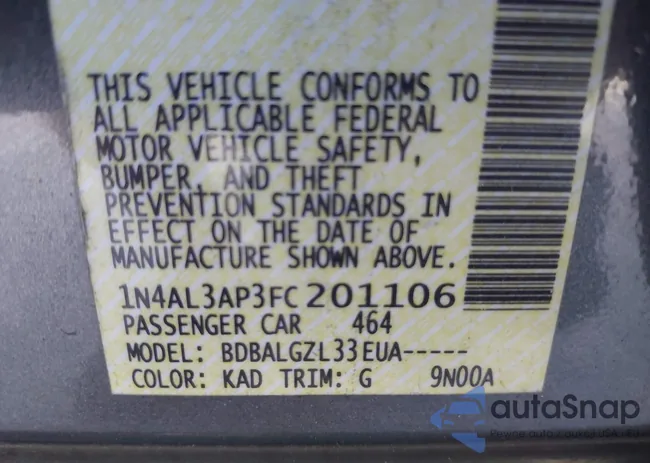 1N4AL3AP3FC201106: 40173352