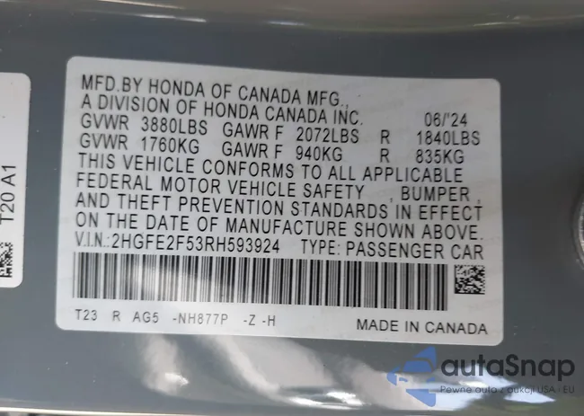 2HGFE2F53RH593924: 40175340