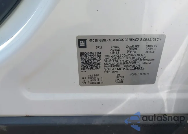 3GKALMEV1LL164912: 40175911