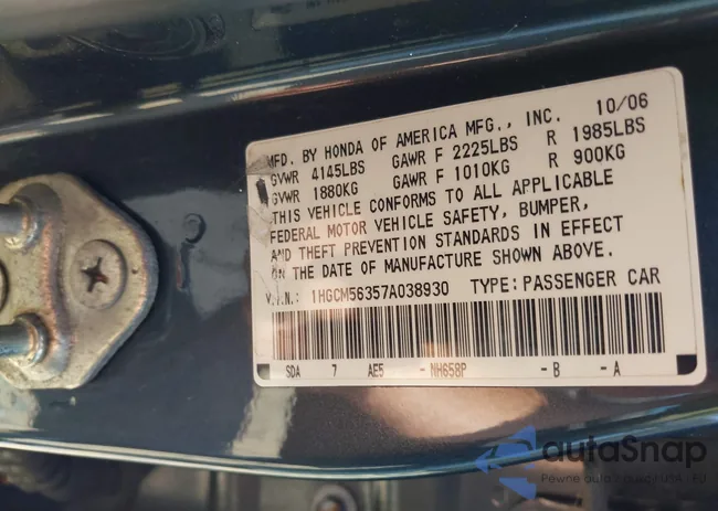 1HGCM56357A038930: 40176032