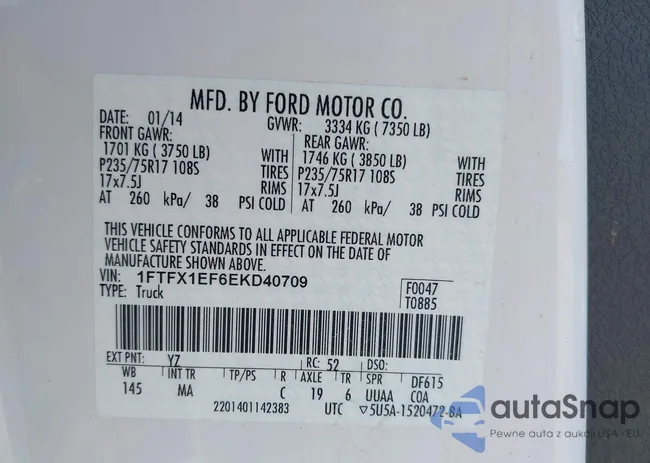 1FTFX1EF6EKD40709: 40187013