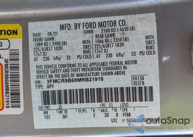 3FMCR9B68MRB21918: 40187123