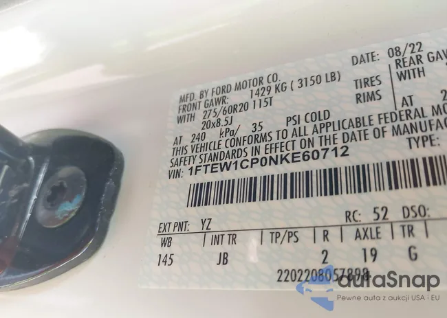 1FTEW1CP0NKE60712: 40187950