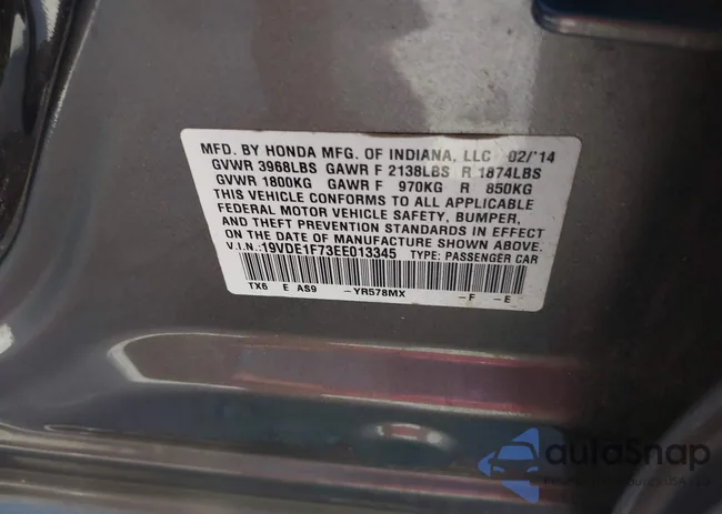 19VDE1F73EE013345: 40193022